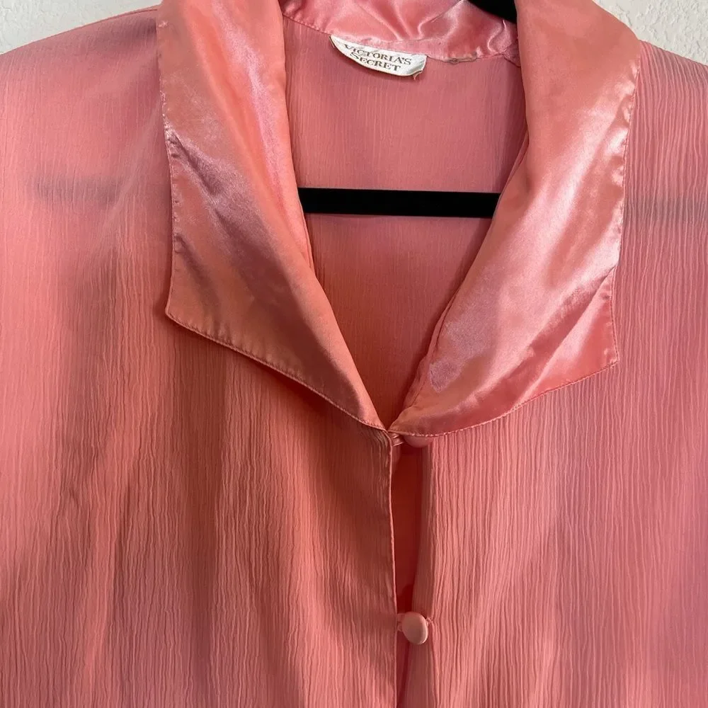 Vintage Victoria’s Secret pink satin‎ sleep dress